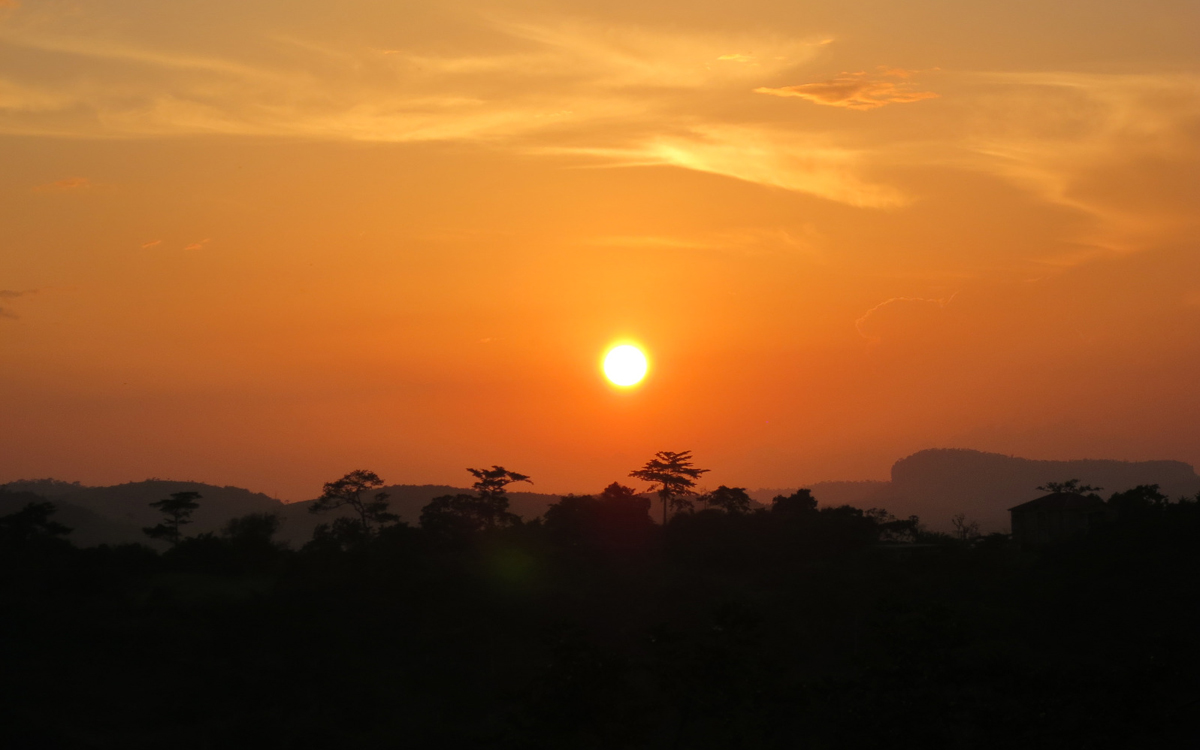 Sonnenuntergang in Ghana