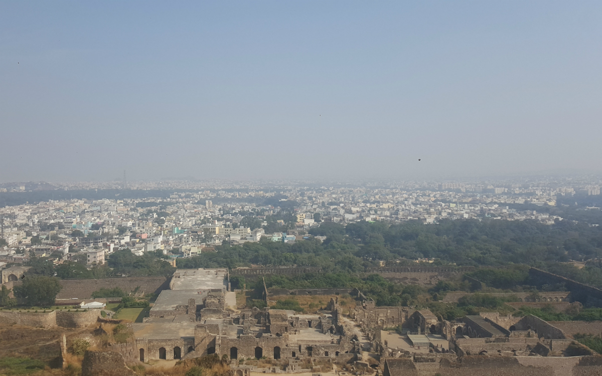 The view from Gloconda Fort on Hyderabad (Foto: EMS/Rothermundt) The view from Gloconda Fort on Hyderabad (Foto: EMS/Rothermundt)