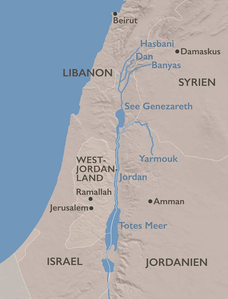 Karte von den vom Wasserkonflikt betroffen Staaten um den Jordan. (http://stefanie-zobl.info/wp-content/uploads/2015/09/jordan-3-deu-FINAL.jpg) Karte von den vom Wasserkonflikt betroffen Staaten um den Jordan. (http://stefanie-zobl.info/wp-content/uploads/2015/09/jordan-3-deu-FINAL.jpg)