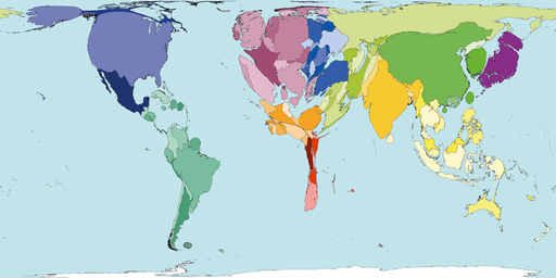 Weltweiter Abfallverbrauch. Nicht pro Kopf, sondern per anfallender Gesamtmenge pro Land. (Foto: http://www.worldmapper.org/display.php?selected=307) Weltweiter Abfallverbrauch. Nicht pro Kopf, sondern per anfallender Gesamtmenge pro Land. (Foto: http://www.worldmapper.org/display.php?selected=307)