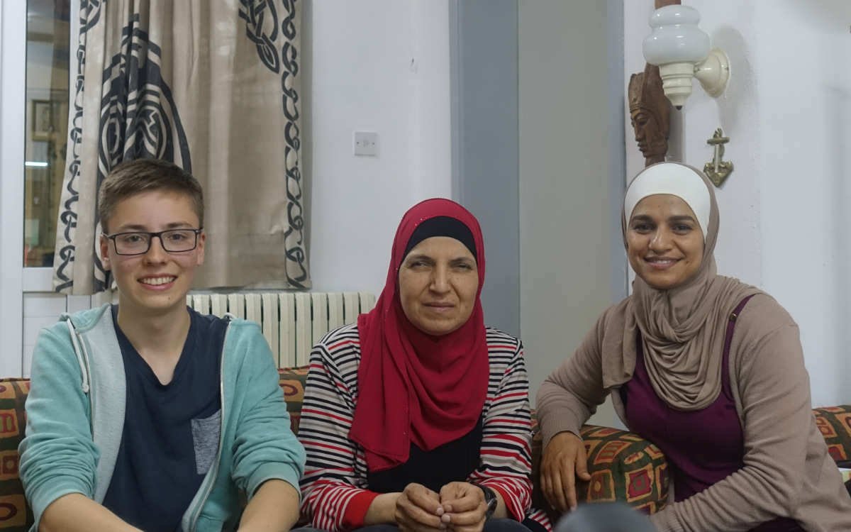 Hanady, Asma und ich. (Foto: EMS/Held) Hanady, Asma und ich. (Foto: EMS/Held)