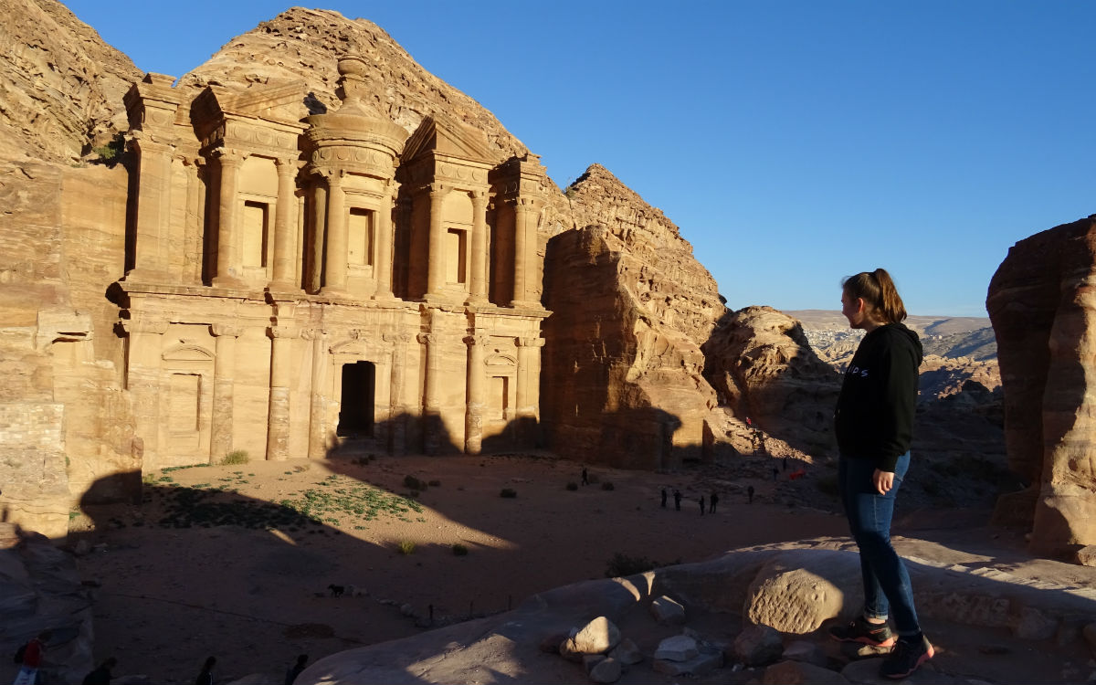 Die Monastery in Petra, an dem blauen Himmel kann man erkennen, dass dieses Bild an unserem ersten Urlaubstag entstanden ist. (Foto: EMS/Schnotz)