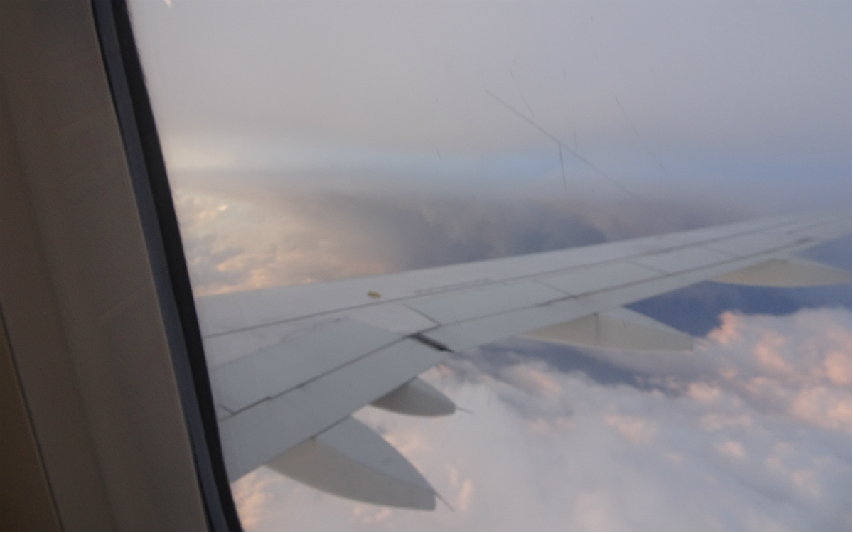 Im Flugzeug zurück nach Deutschland (Foto:EMS/Thier)
