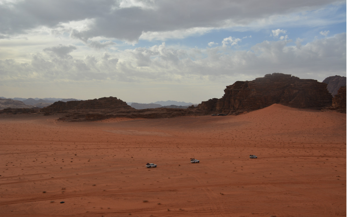 Aussicht über Wadi Rum von Ibraheems Camp aus (Foto: ems/Schnotz)