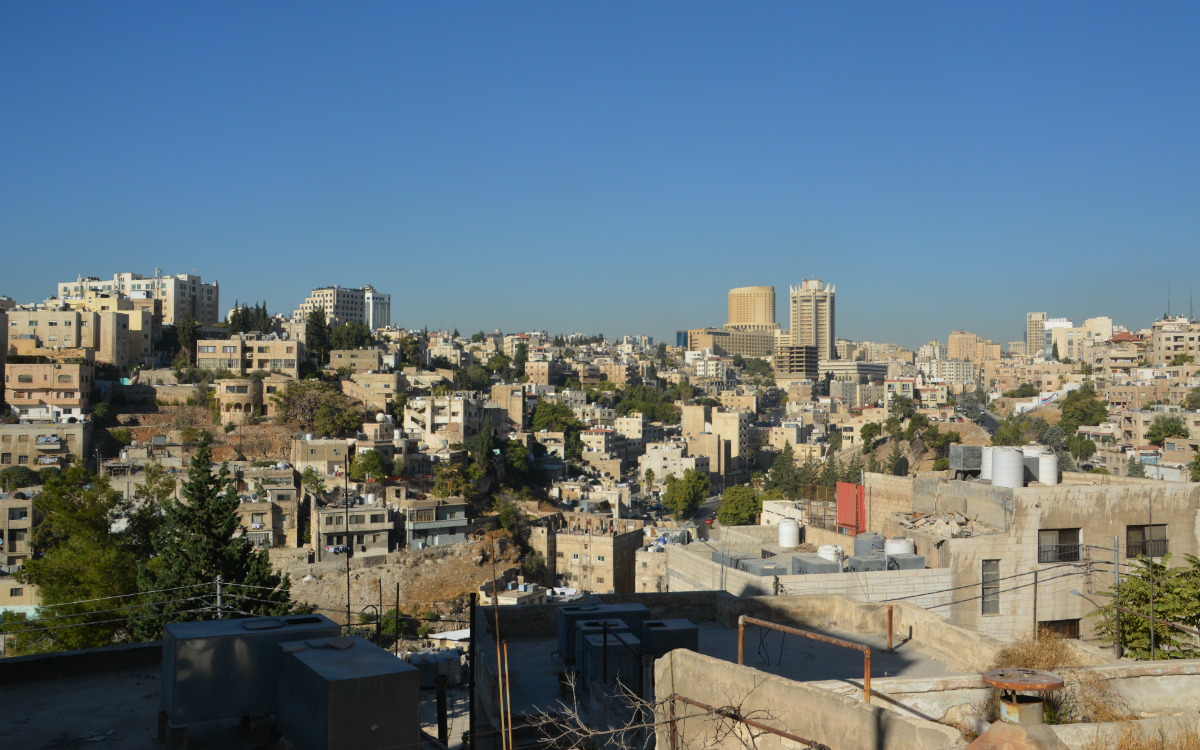 Aussicht über Amman auf dem Weg zur Sprachschule (Foto: EMS/Schnotz)