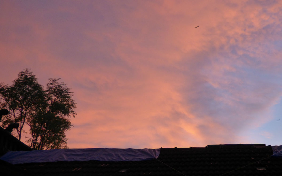 Sonnenuntergang über dem Bethania Student's Home (Foto: EMS/Erstling)