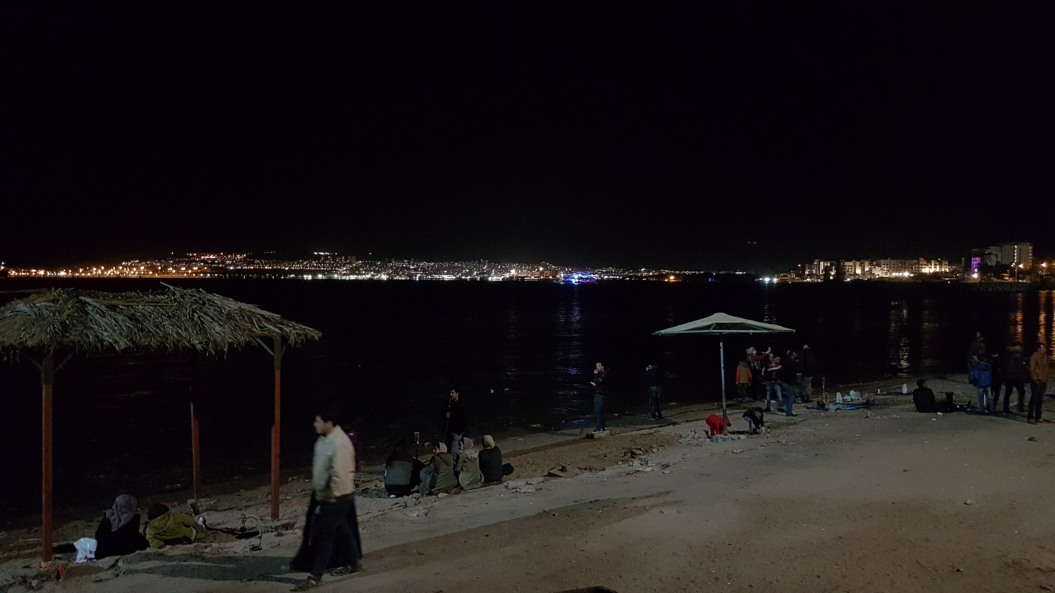 Neujahr in Aqaba mit Blick auf Elat in Israel (Foto: Kuchenbecker/EMS)