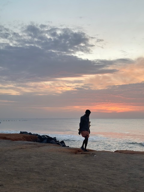 Sonnenaufgang in Pondicherry (Foto: Köster/ EMS)