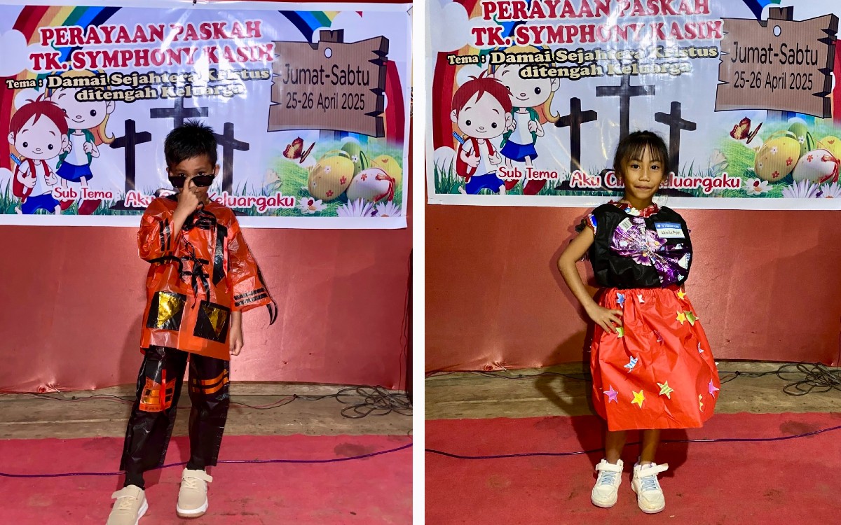 Die Kinder präsentieren mutig ihre Outfits auf der Fashionshow (Foto: EMS/Isterheld) Die Kinder präsentieren mutig ihre Outfits auf der Fashionshow (Foto: EMS/Isterheld)