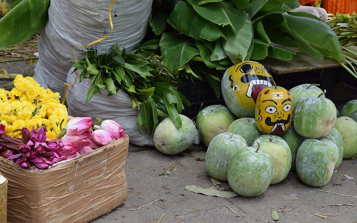Blumenmarkt in Chennai (Foto: EMS/Baer) Blumenmarkt in Chennai (Foto: EMS/Baer)