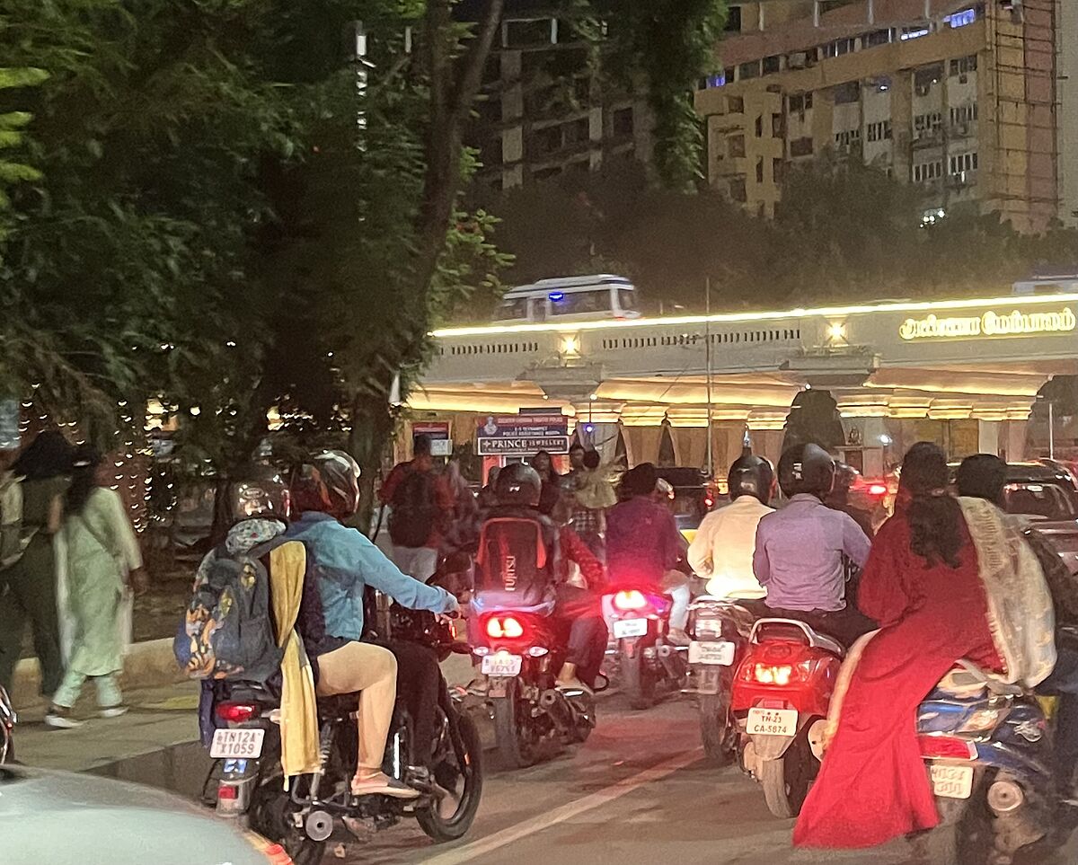 dichter Verkehr in Chennai (Foto: EMS/Hartmann)