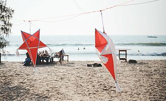 Weihnachtsdekorationen in Goa, ein ähnlicher Stern hing auch am Eingang meiner Einsatzstelle. (Foto: EMS/Marschar)