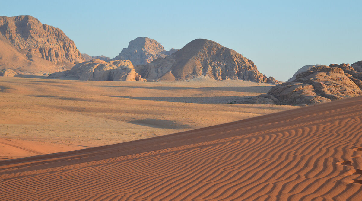 Die Wüste Wadi Rum (Foto: EMS/ Knapmeyer) Die Wüste Wadi Rum (Foto: EMS/ Knapmeyer)
