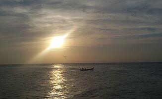 Sonnenaufgang in Kanyakumari (Foto: EMS/Müller)