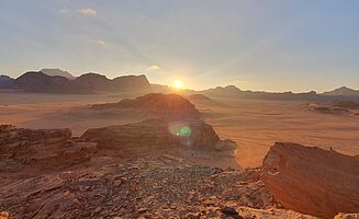 Sonnenuntergang in Wadi Rum (Foto: EMS/Uhle)