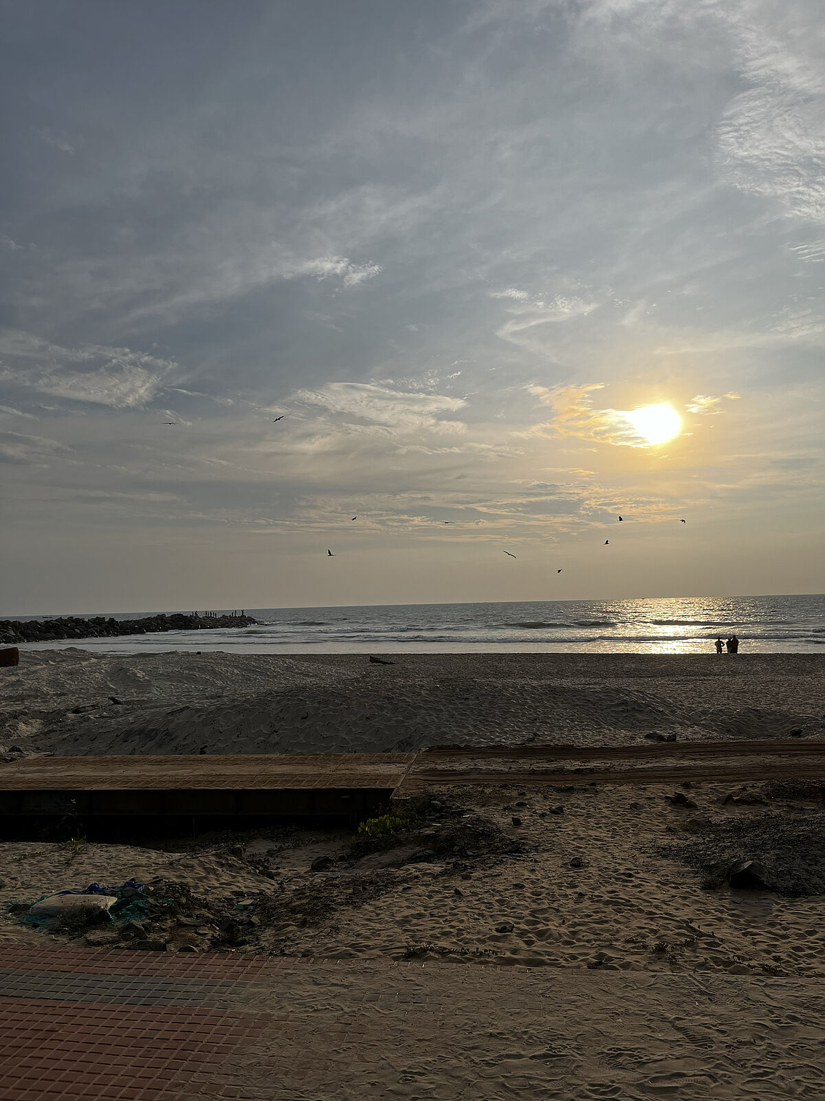 Der Payyambalam Strand, 5 Minuten Fußweg von meiner Einsatzstelle entfernt (Foto: EMS/Oellig)